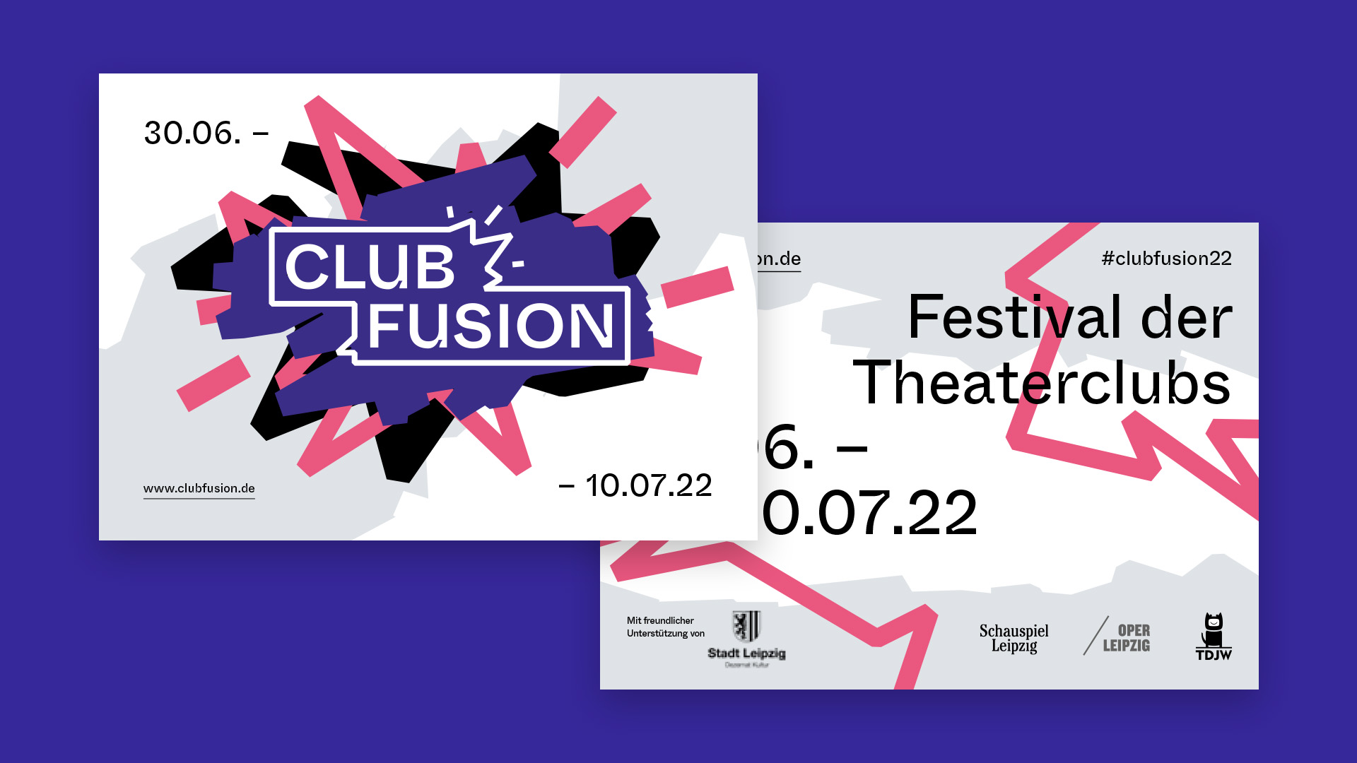 Postkarte im Club Fusion Design