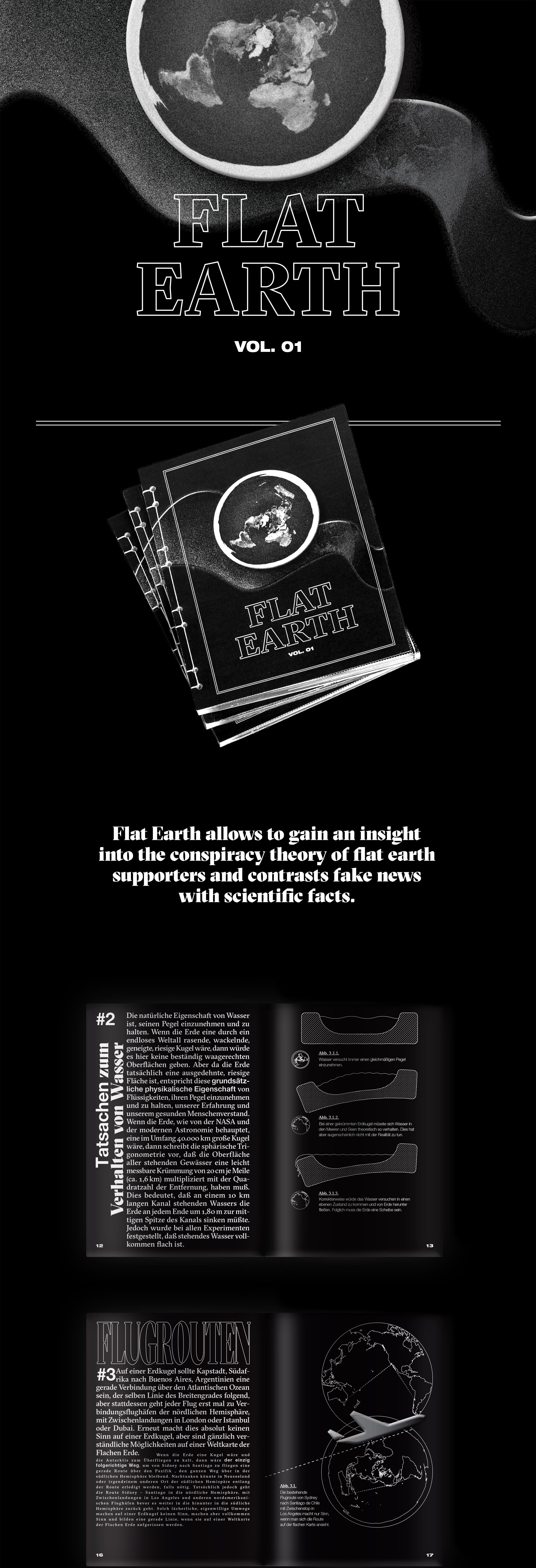 Detailed images of the project Flat Earth. 
